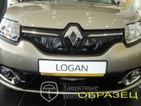 Маска утеплитель радиатора НОРМА для автомобиля Renault Logan / Рено Логан 2009-2016