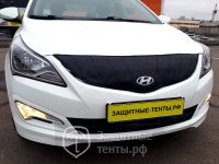 Маска утеплитель радиатора СТАНДАРТ для автомобиля Hyundai Solaris / Хендай Солярис 2017-2020