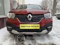 Маска утеплитель радиатора СТАНДАРТ для автомобиля Renault Logan Stepway / Рено Логан Степвей (2018 - 2022)