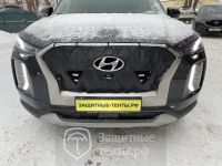 Маска утеплитель радиатора НОРМА для автомобиля Hyundai Palisade / Хендай Палисад (2018 - н.в.)