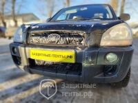 Маска утеплитель радиатора НОРМА для автомобиля Hyundai Tucson / Хёндай Туссан (2004 - 2009)