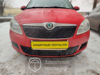 Маска утеплитель радиатора СТАНДАРТ для автомобиля Skoda Fabia 2 / Шкода Фабия 2 (2010-2015)